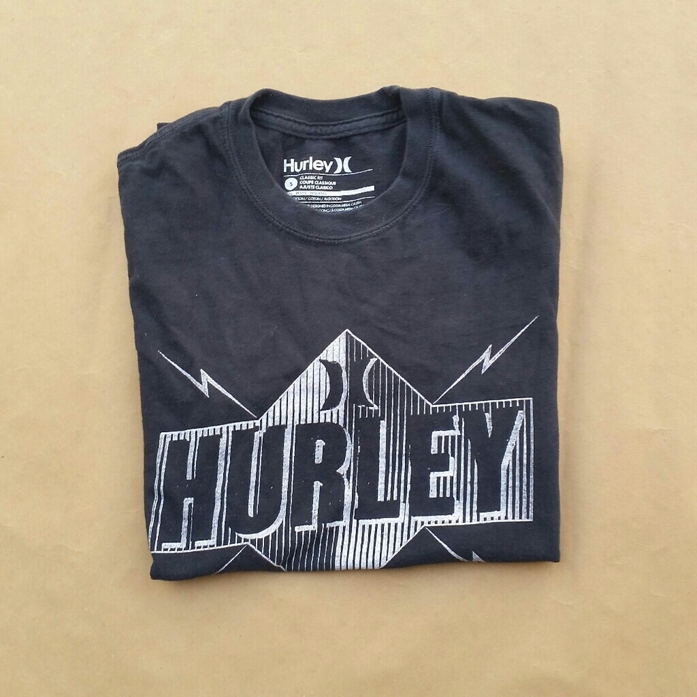 HURLEY TSHIRT TEE BLACK S